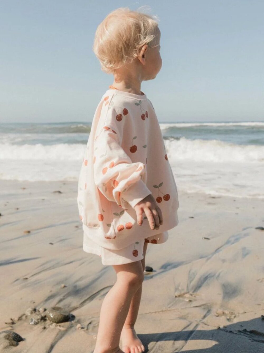 Rylee + Cru Summer Terry Set, size 12-18m, Cherries